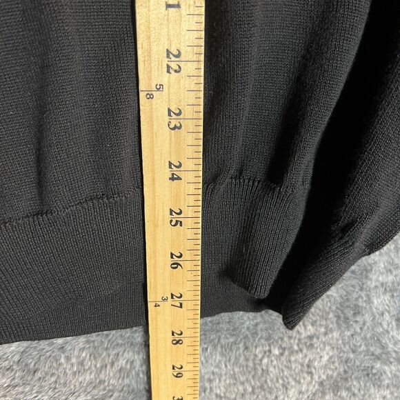 Lyle & Scott 1/4 Zip Mens Medium Black Argyle Grandpa Retro Golf Sweatshirt - Picture 6 of 7